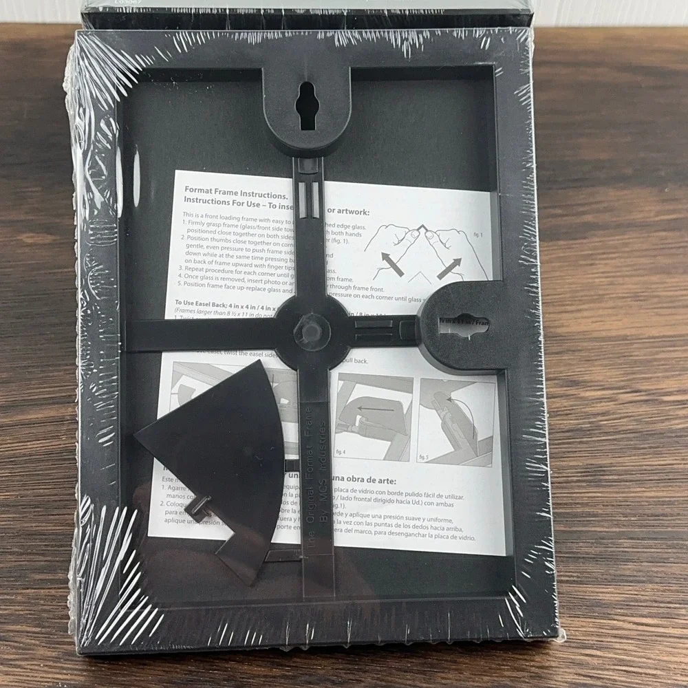 MCS Format 6x8 Black Picture Frames Front Loading Wall Tabletop Set of 10